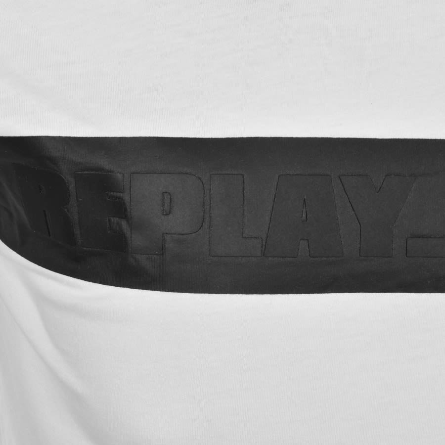 Alternative Image for ProductReplay Logo Crew Neck T Shirt White3
